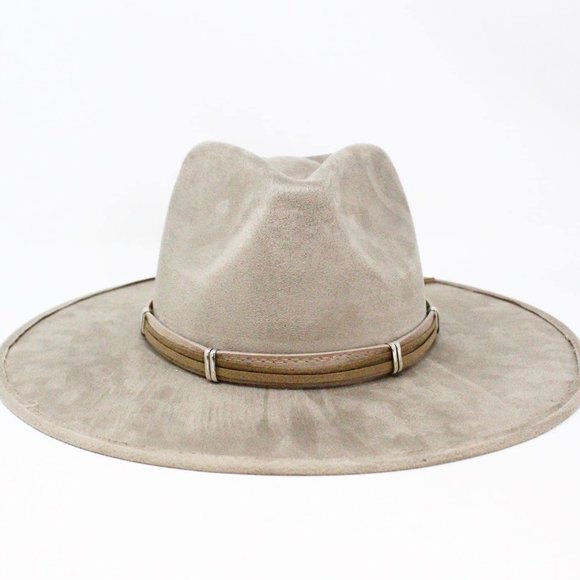 New! #MCA119 Georgia Taupe Suede Rancher Hat NWT main image 4